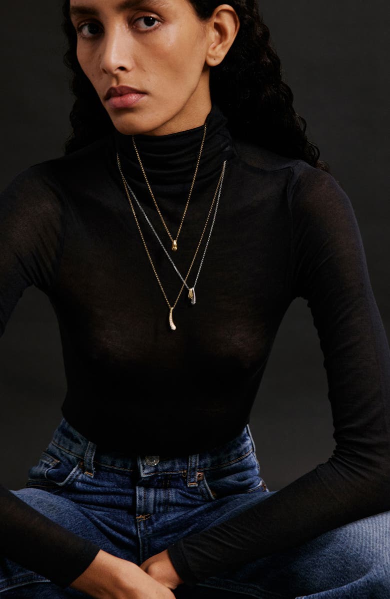 Kloto Snuggle Double Pendant Necklace, Alternate, color, Gold