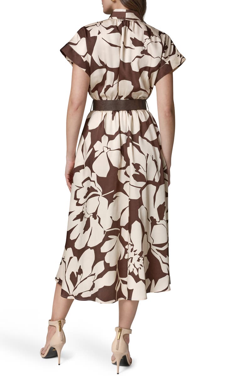 Donna Karan New York Belted Midi Dress, Alternate, color, Canyon