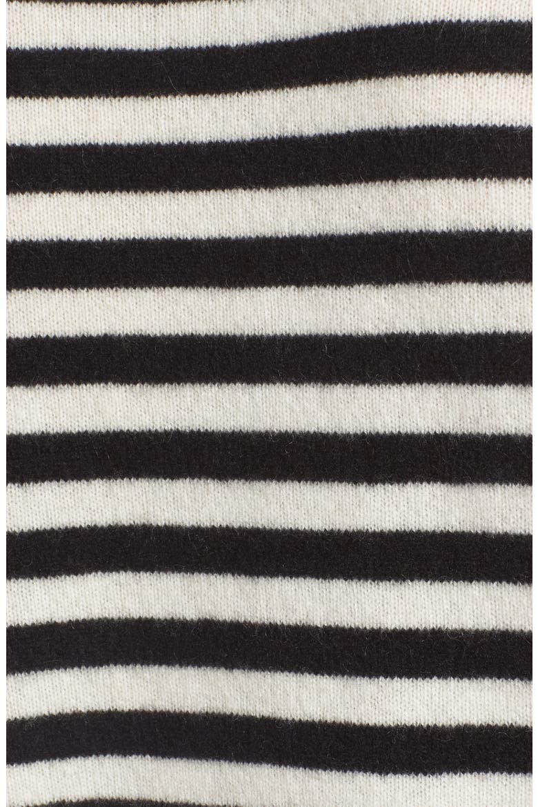 Stripe Cashmere Sweater, Alternate, color, BLACK- IVORY STAR STRIPE