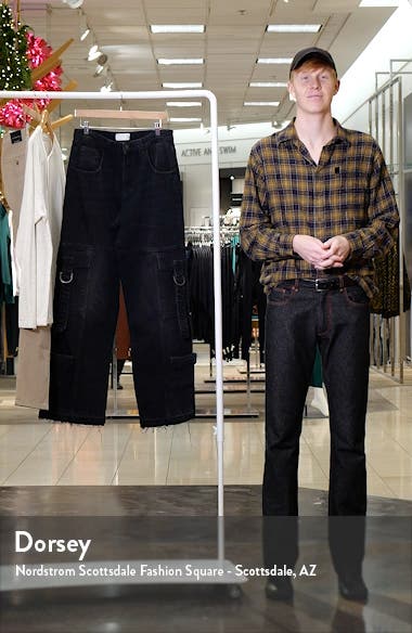 ASOS DESIGN Release Hem Baggy Wide Leg Cargo Jeans (Men) | Nordstromrack