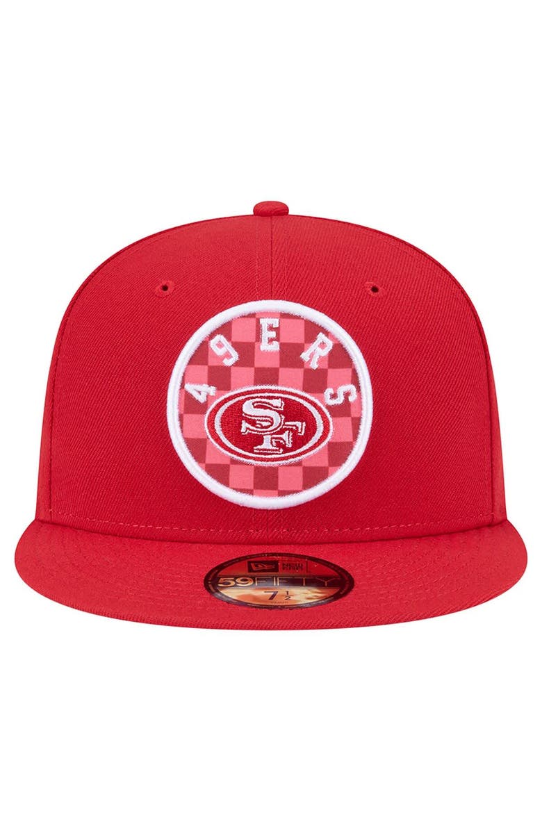 New Era Men's New Era Scarlet San Francisco 49ers Checkered 59FIFTY Fitted Hat, Alternate, color, Scarlet