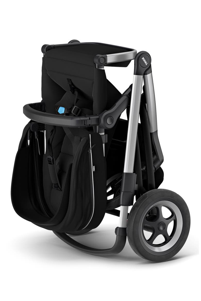 Sleek 4 Wheel Convertible Stroller, Alternate, color, BLACK