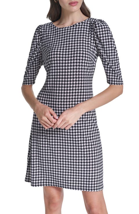 Mixed Media High-Low Dress