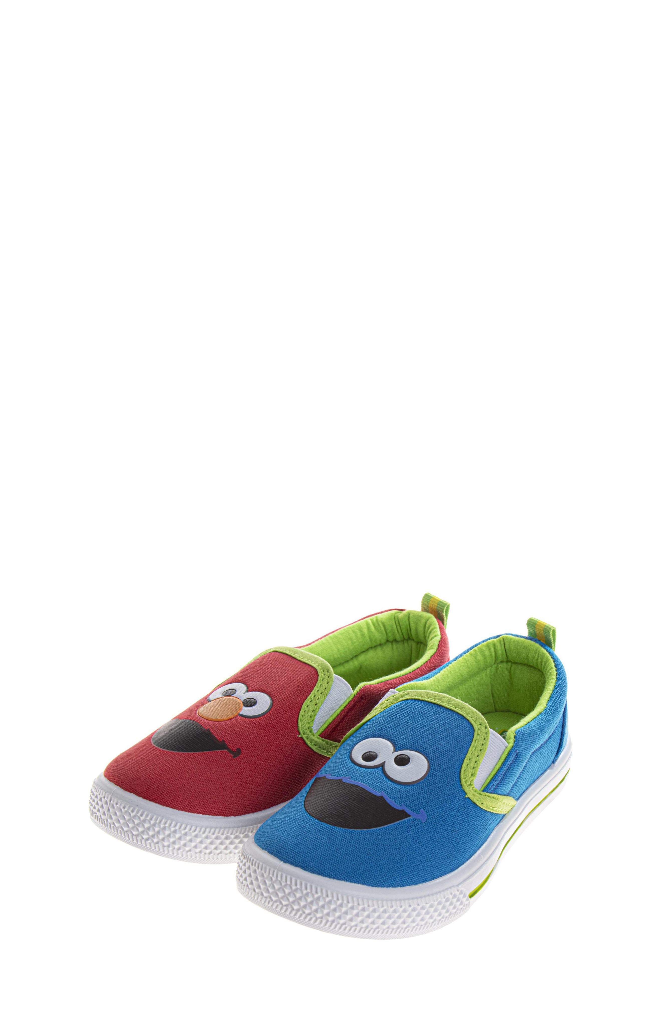Kids' Sesame Street Slip-On Sneaker, Alternate, color, RED/BLUE