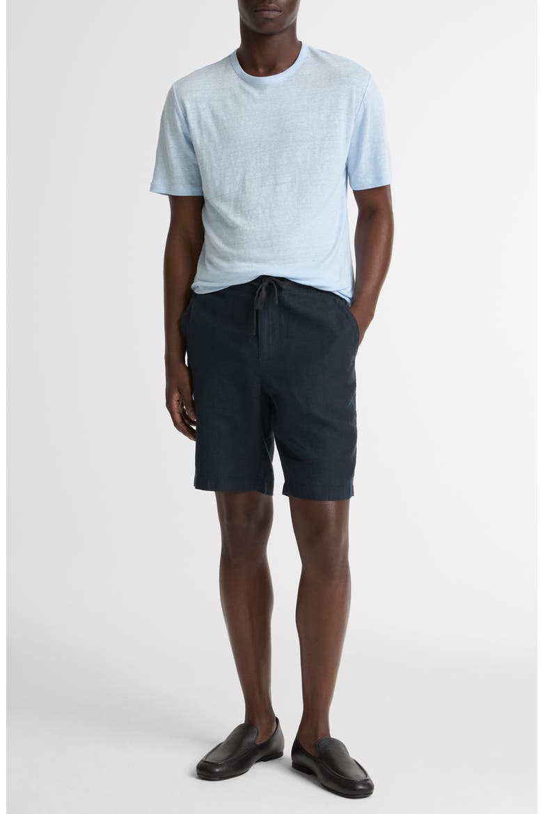 Slub Linen Crewneck T-Shirt, Alternate, color, RAINWATER
