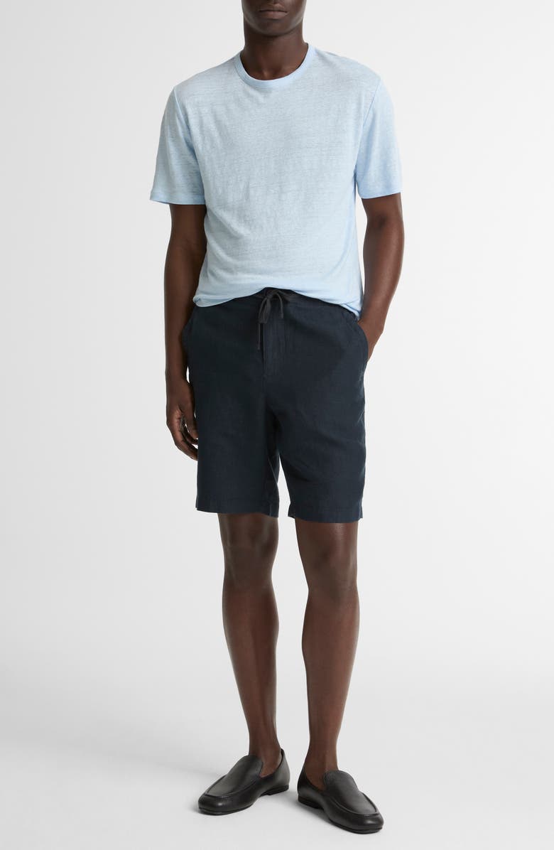 Vince Slub Linen Crewneck T-Shirt, Alternate, color, Rainwater
