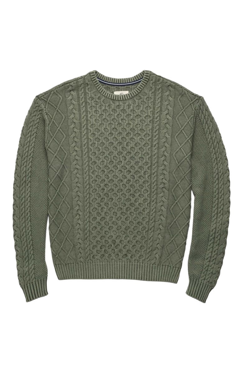 Surfside Supply Co. Eddie Knit Sweater, Main, color, Lichen Green