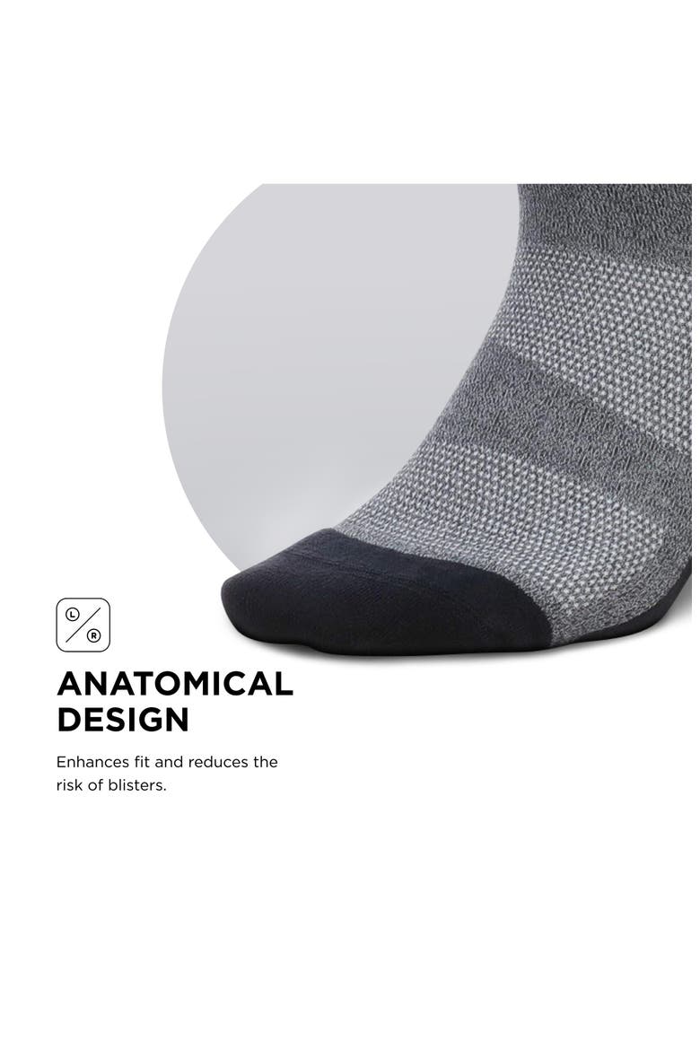 Graduated Compression Light Cushion Knee High Compression Socks, Alternate, color, Gray