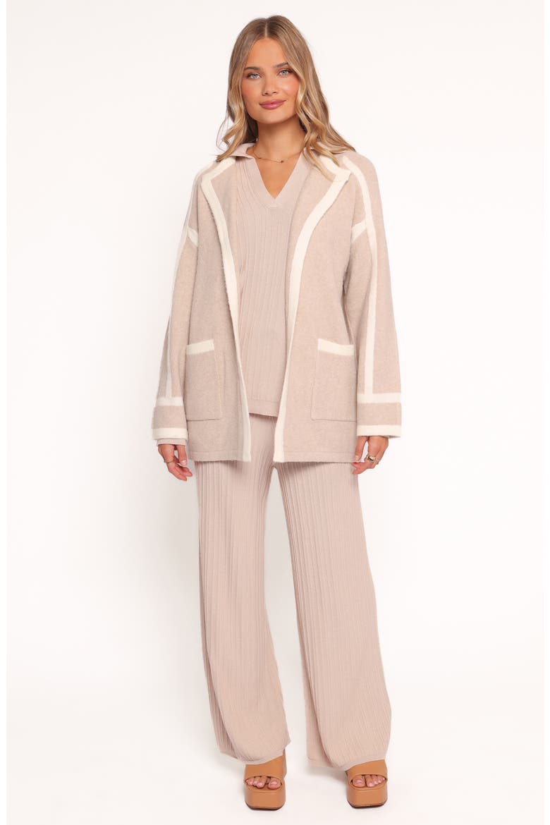 Maloney Tie Waist Cardigan, Alternate, color, BEIGE