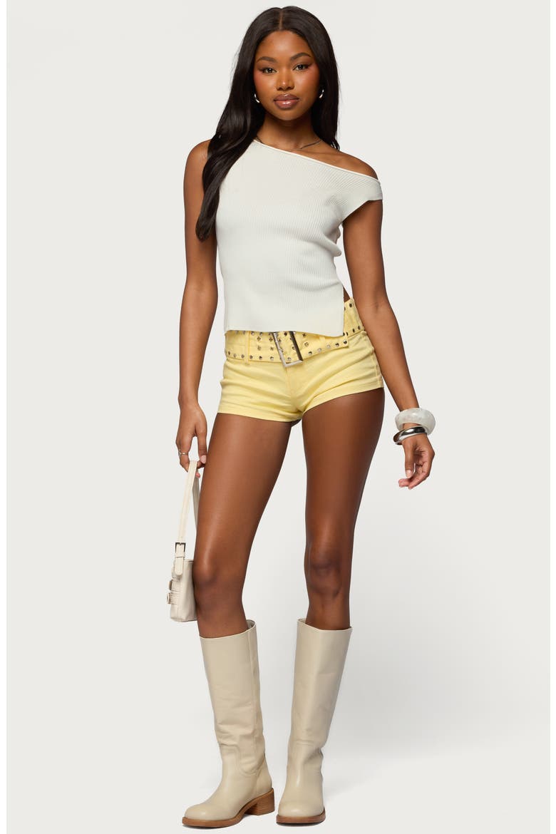 Myrah Rib Off the Shoulder Tank, Alternate, color, CREAM