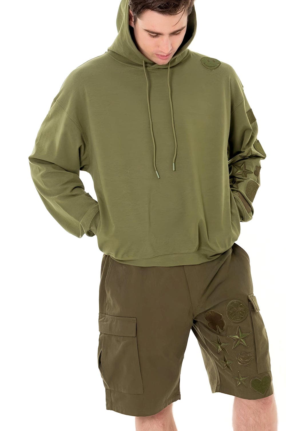 Menswear Patches Cargo Shorts - image 2