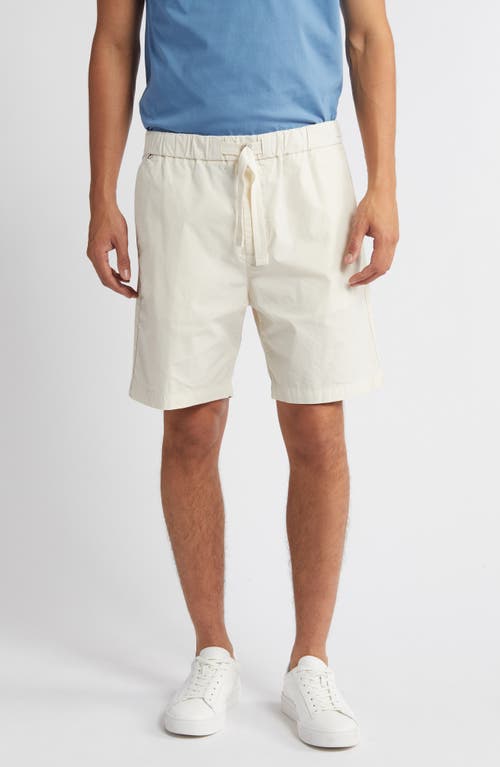 Hugo Boss Boss Kenosh Stretch Cotton Shorts In Open White