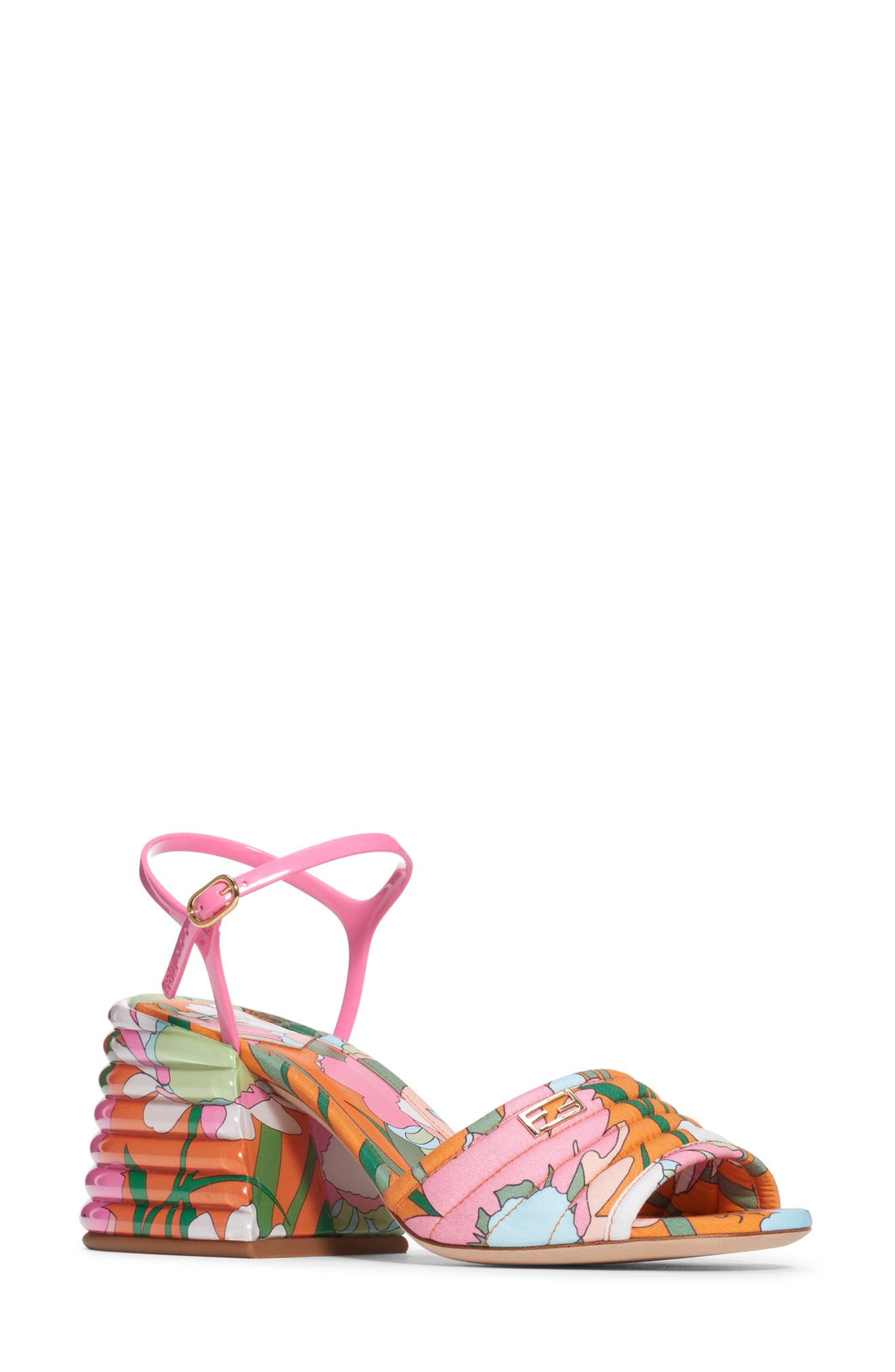 Promenade Block Heel Sandal, Main, color, FLORAL