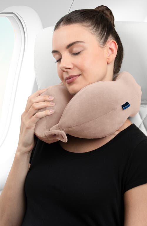 Brookstone Ultra Dorm Memory Foam Neck Pillow In Pink