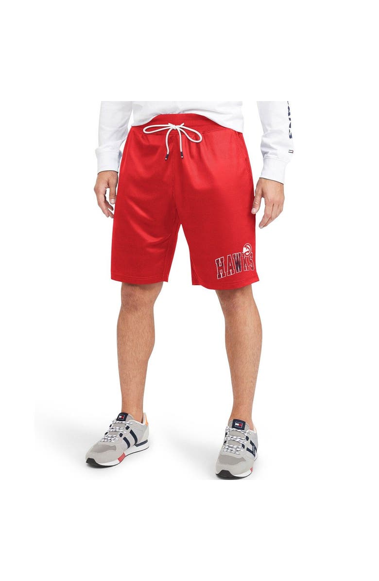 TOMMY JEANS Men's Tommy Jeans Red Atlanta Hawks Mike Mesh Basketball Shorts, Main, color, Red