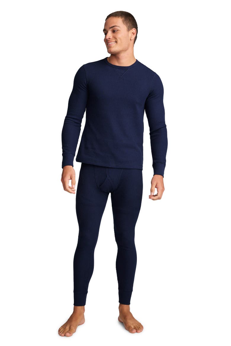 Men's Long Sleeve Waffle Crew, Alternate, color, Jockey Blue