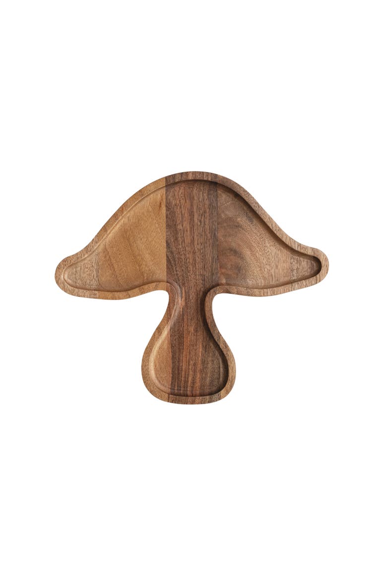 Mushroom Shaped Mango Wood Serving Board, Natural, Main, color, Natural