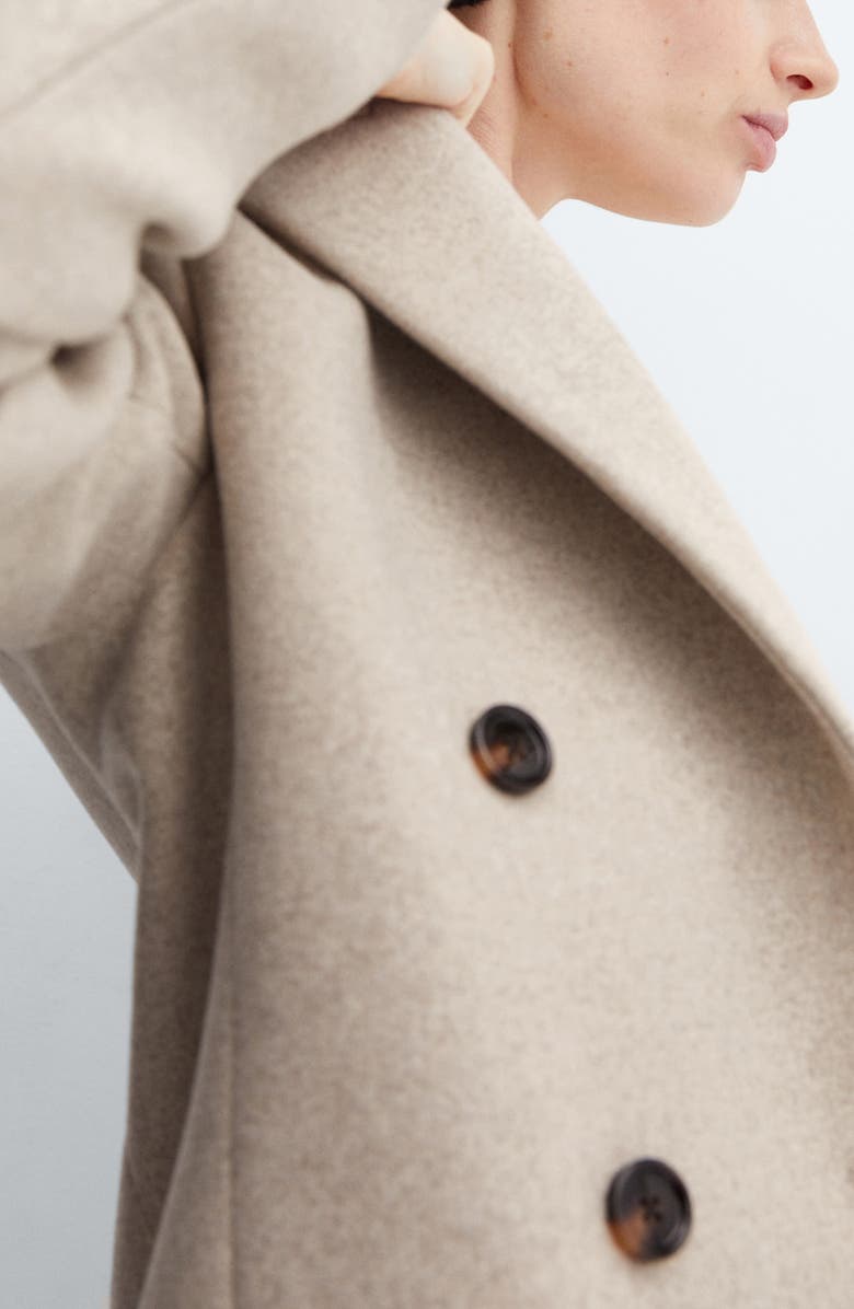 MANGO Double Breasted Coat, Alternate, color, 