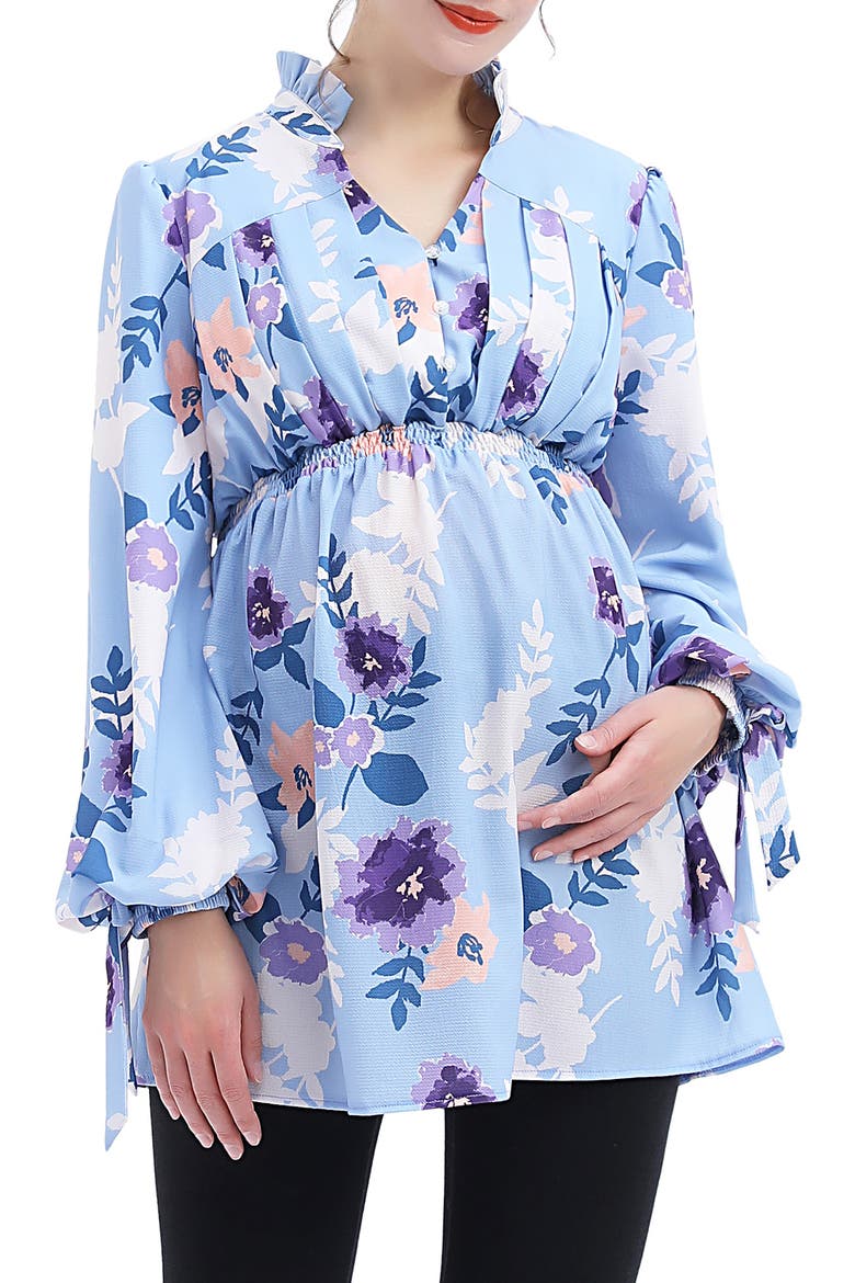 Victoria Maternity Long Sleeve Top, Main, color, MULTICOLORED