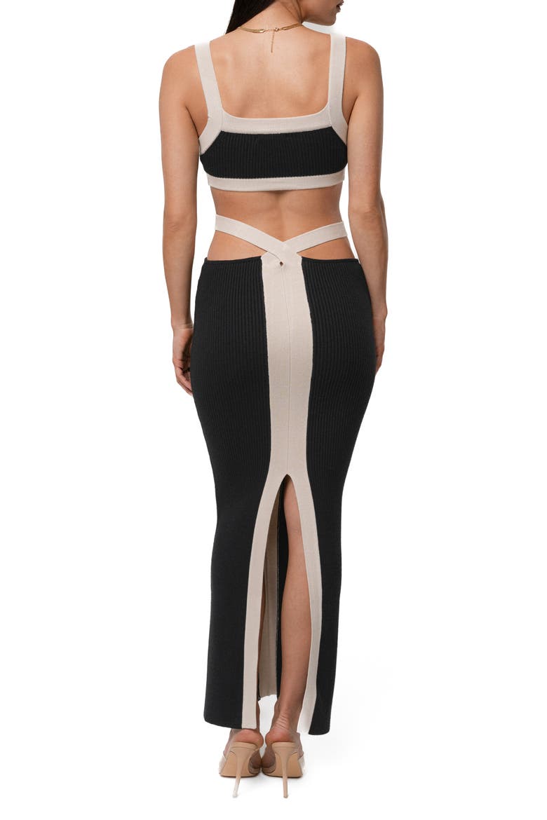 Coastal Drift Crop Top & Skirt Set, Alternate, color, BLACK