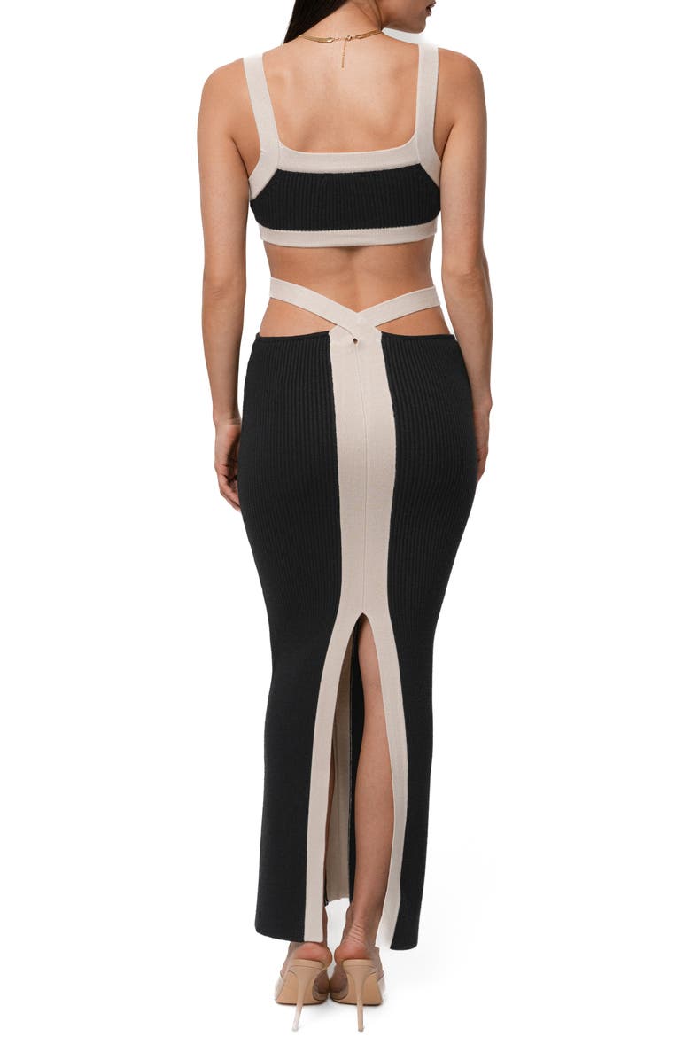 JLUXLABEL Coastal Drift Crop Top & Skirt Set, Alternate, color, Black