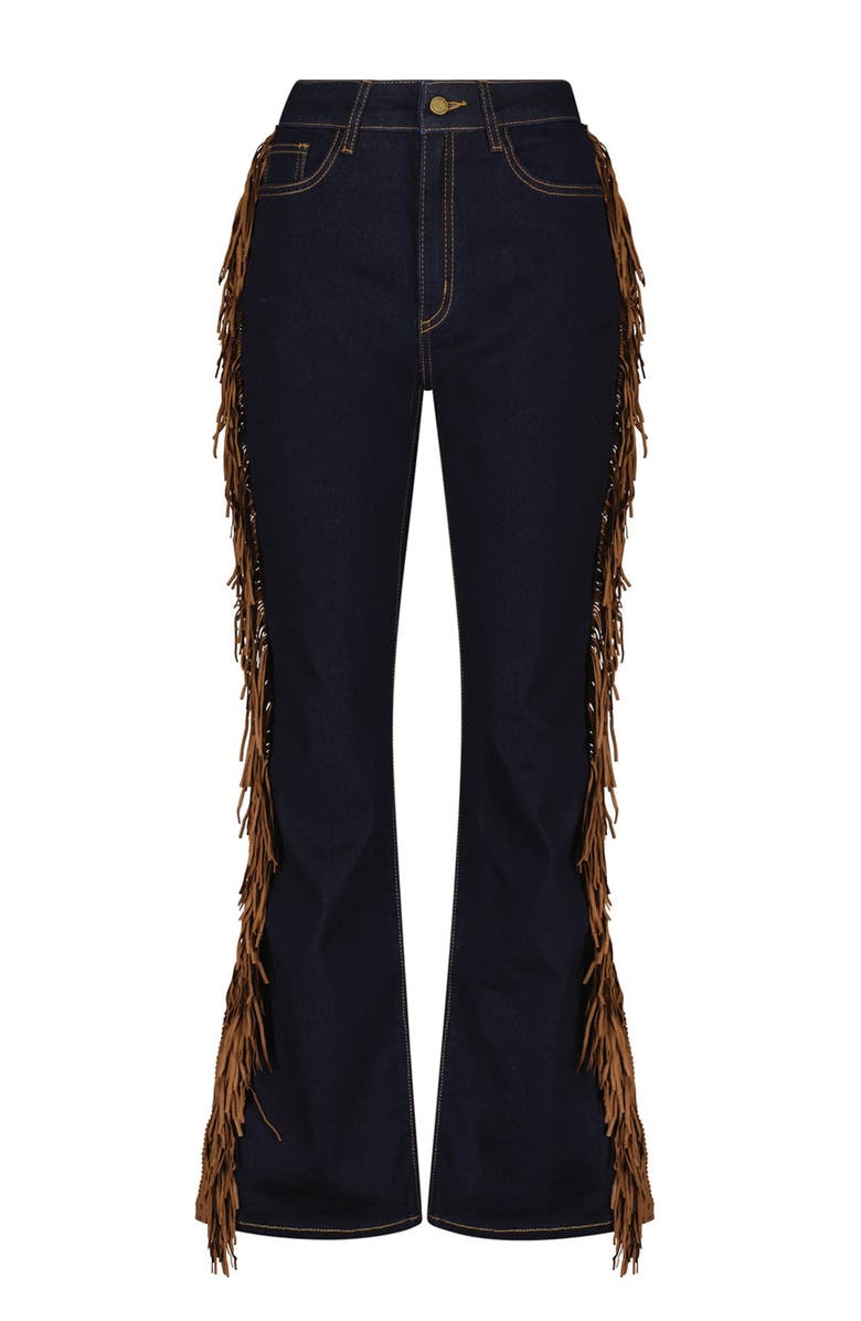 The Noli Shop Ryder Fringe Jean, Alternate, color, Indigo