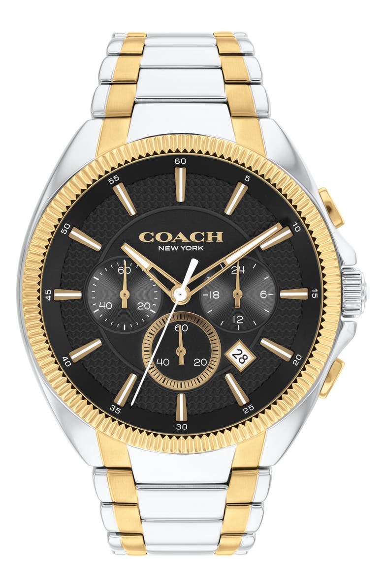 COACH Jackson Chronograph Bracelet Watch, 44mm, Main, color, Two Tone