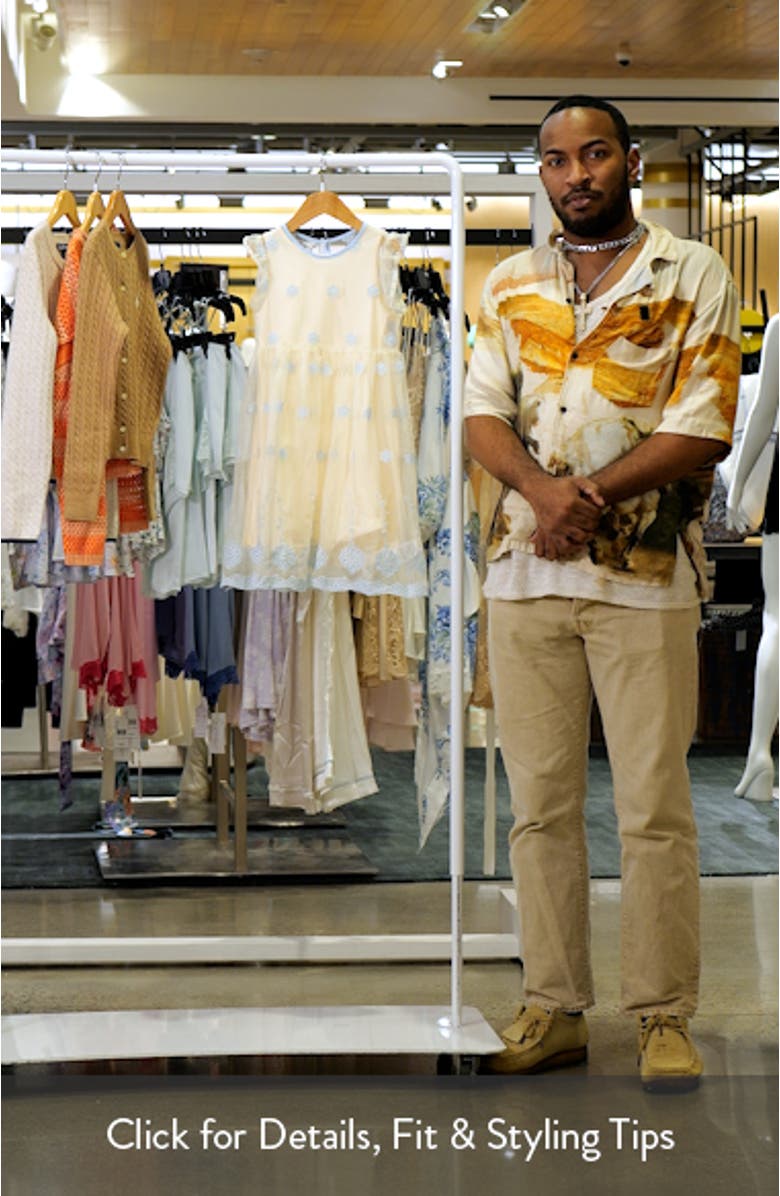 Kids' Anna Embroidered Overlay Party Dress, sales video thumbnail