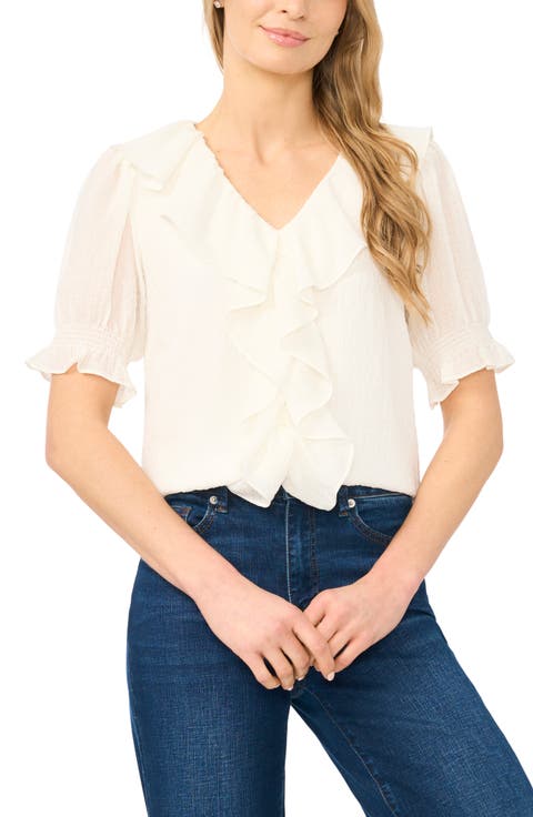 Ruffle Crepe Top
