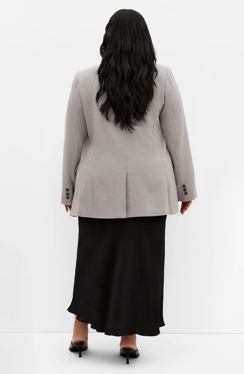 City Chic Hailey Houndstooth Double Breasted Blazer, Alternate, color,