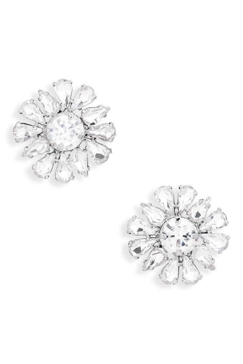 Perfect Sparkle Stud Earrings, Main, color, CLEAR - SIL TONE