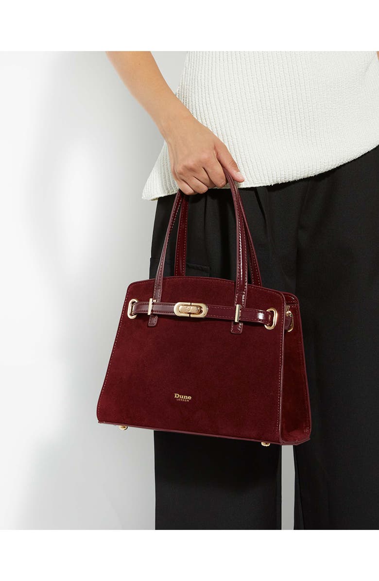 Dune London Dinidefine Tote, Alternate, color, Burgundy