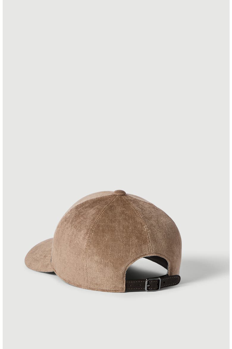 Fluid corduroy baseball cap with shiny band, Alternate, color, Cappuccino
