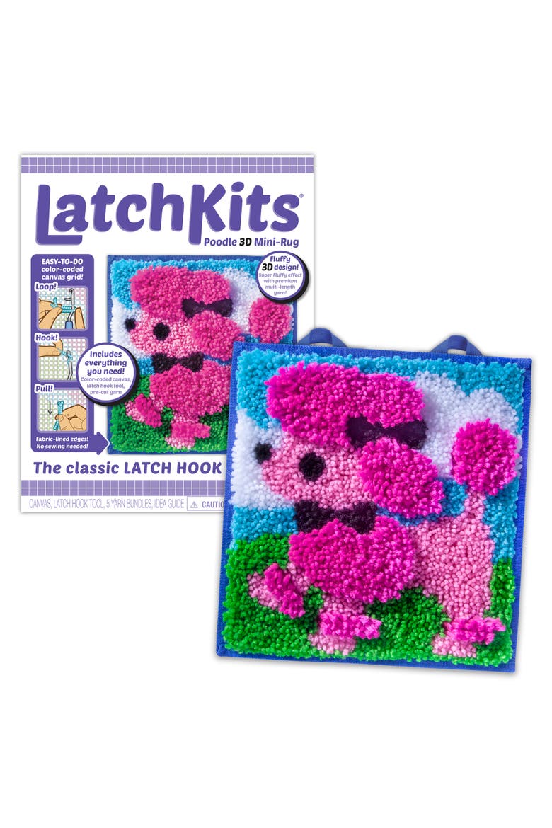 Poodle 3D Minirug, Craft Activity Kit, 12 X 11 Inches, Kids 6+, Alternate, color, Multicolored