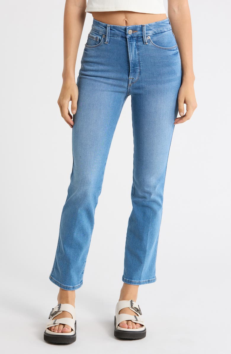 Good American Good Curve Straight Leg Jeans, Main, color, Indigo268