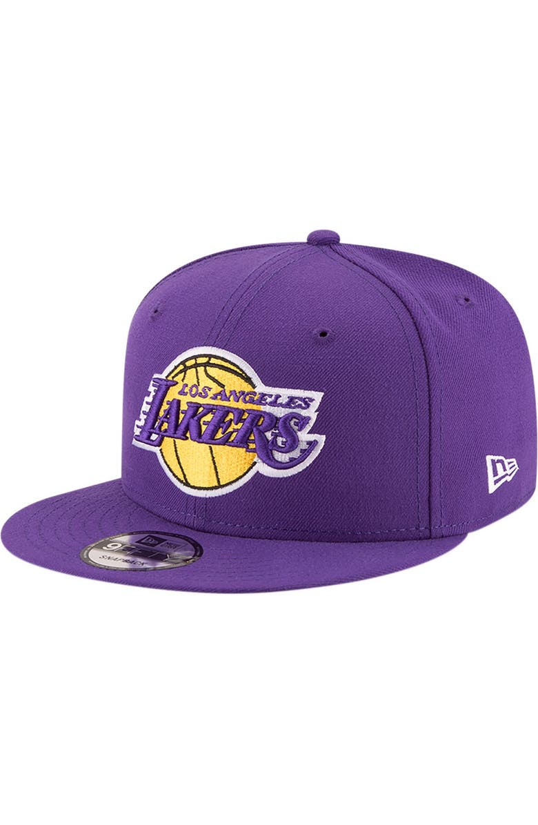 New Era Men's New Era Purple Los Angeles Lakers Official Team Color 9FIFTY Snapback Hat, Main, color, 