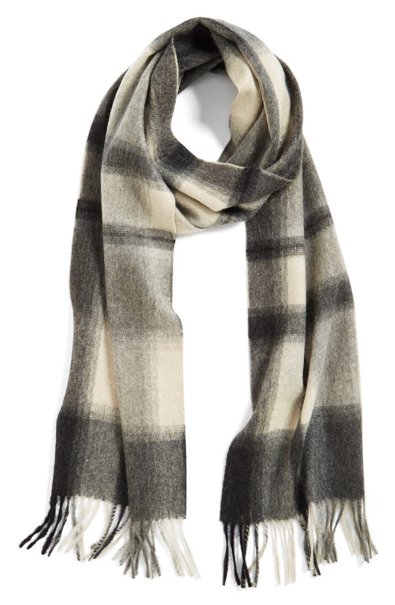 Nordstrom Plaid Cashmere Scarf, Main, color,