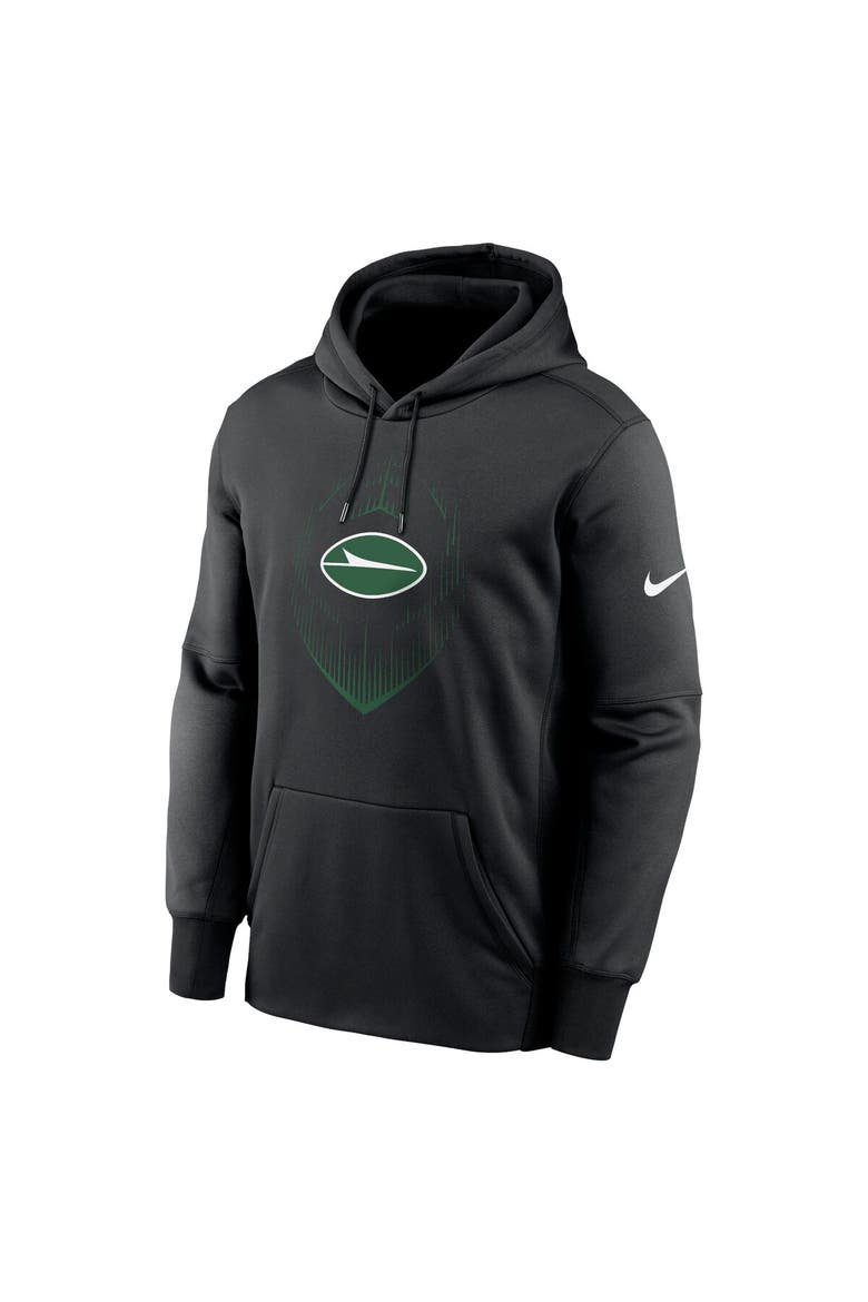 Men's Nike Black New York Jets Icon Performance Pullover Hoodie, Alternate, color, Black