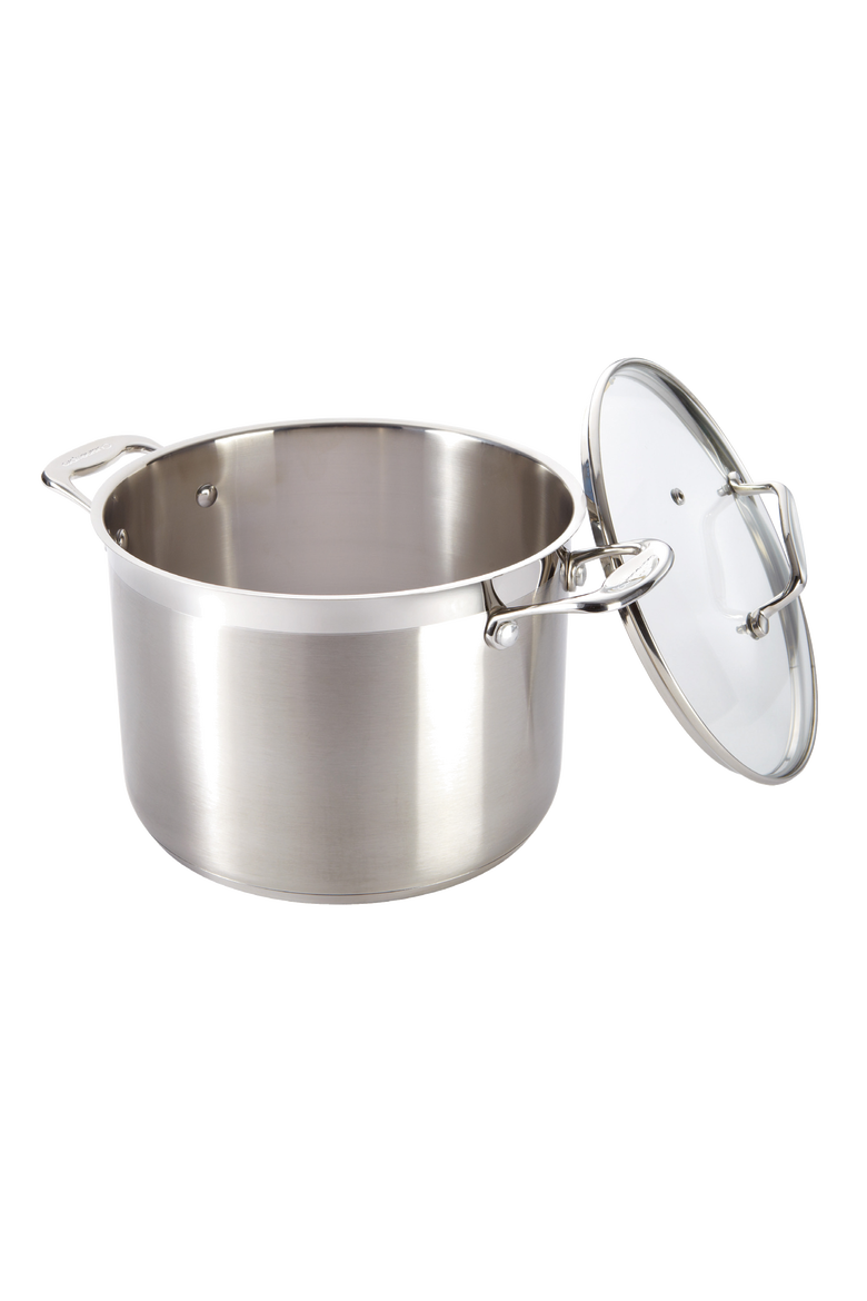 iconiX™ 7.6 Qt Stockpot with Lid, Alternate, color, SILVER