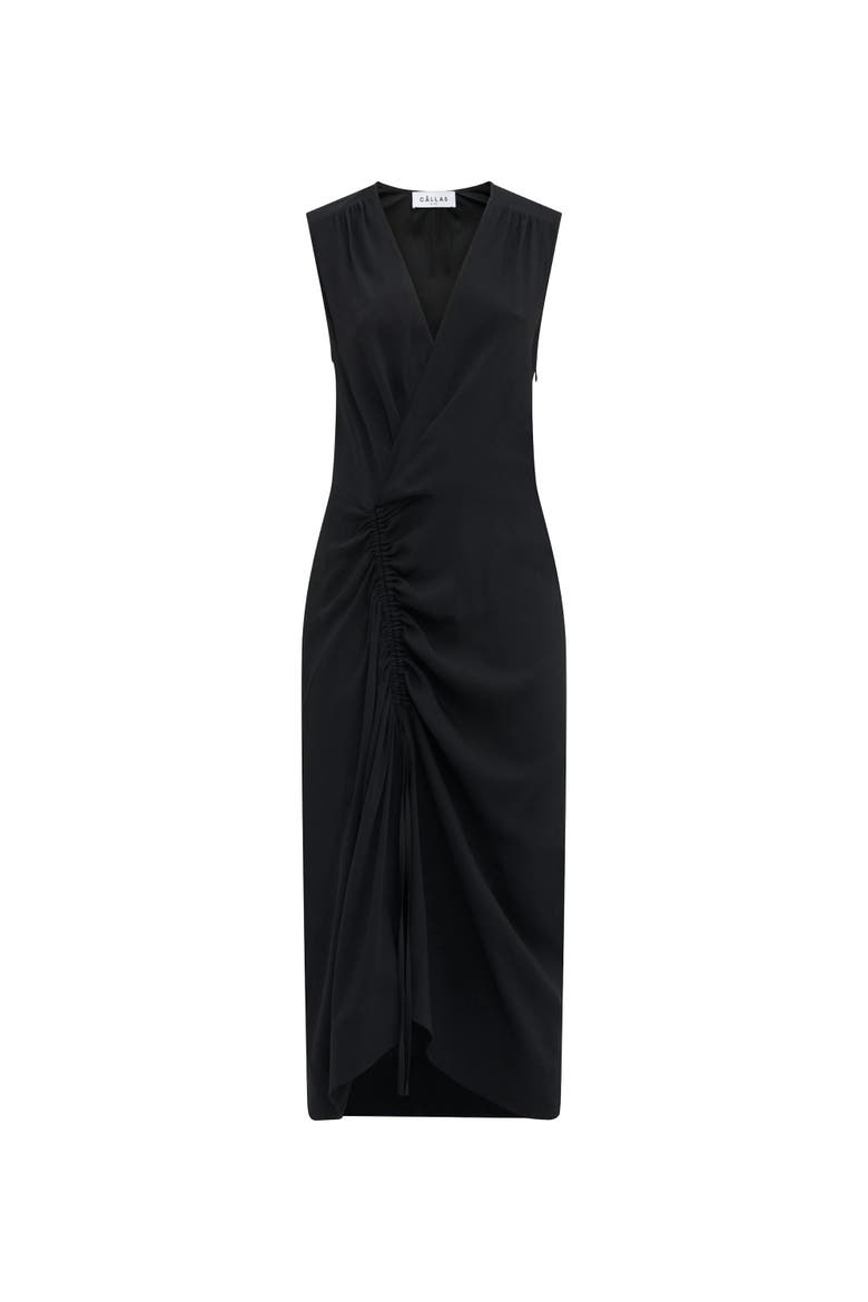 AGNES Wrap dress, Main, color, Black