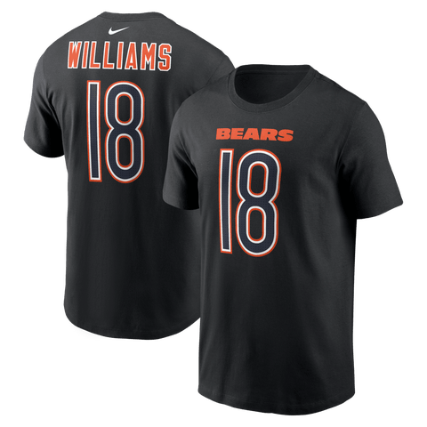 Men's Nike Caleb Williams Black Chicago Bears Carbon Name & Number T-Shirt