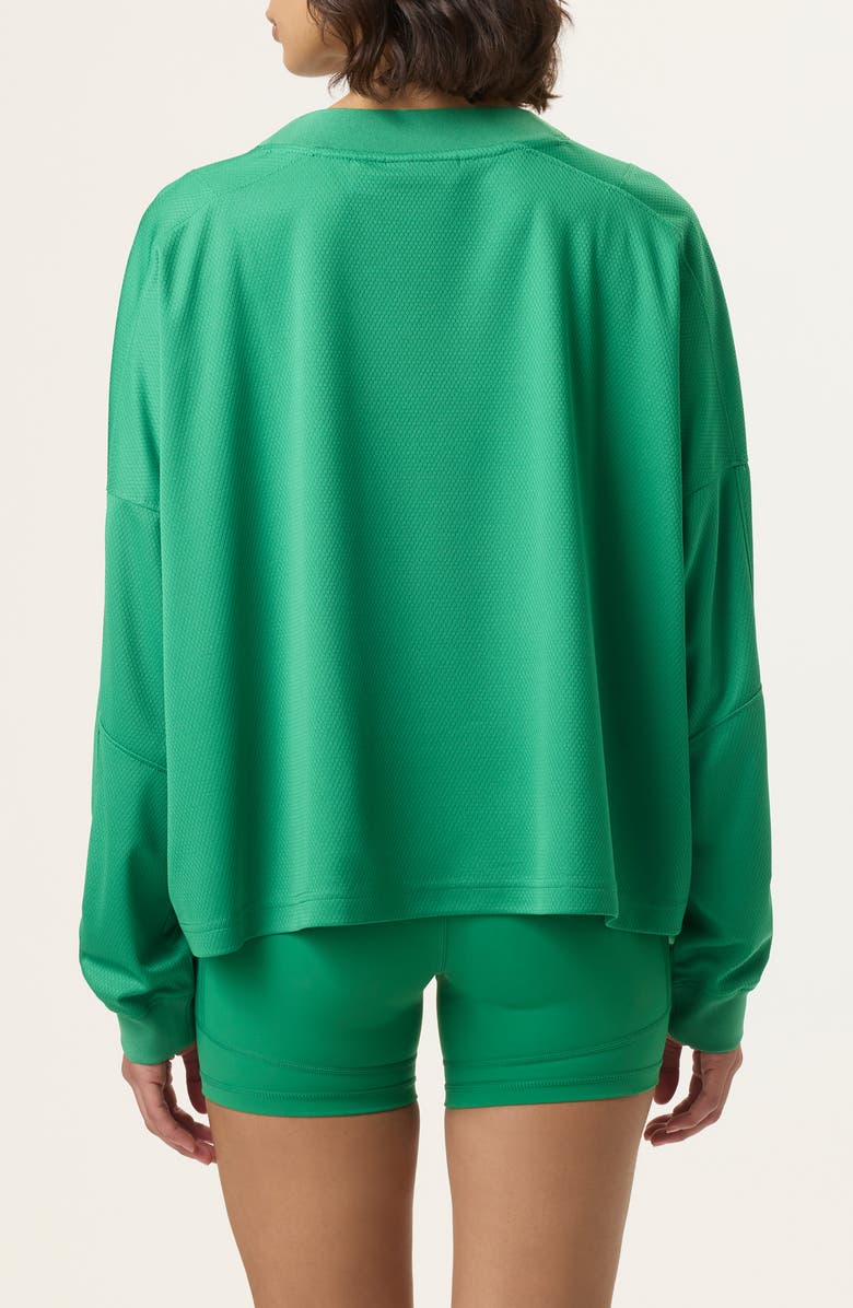 FILA x Hailey Long Sleeve Sports Jersey, Alternate, color, Fila Green/ White