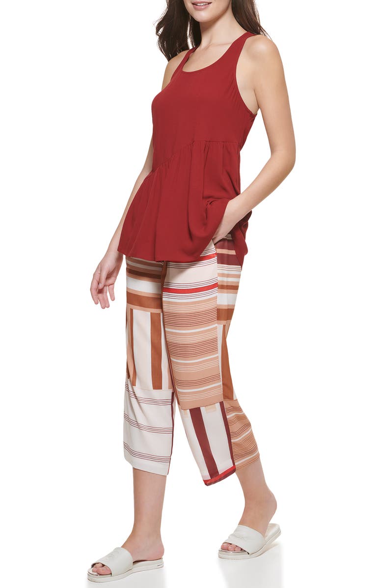 DKNY Drape Front Sleeveless Top, Alternate, color, Plum