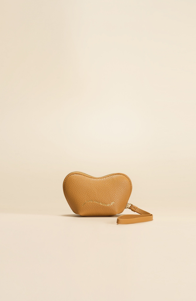 OLEADA Mini Le Coeur Pouch, Alternate, color, Honey