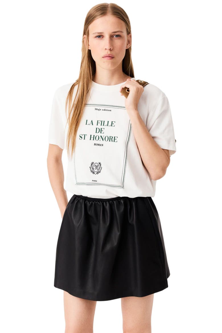 Oversized T-shirt with print, Main, color, White