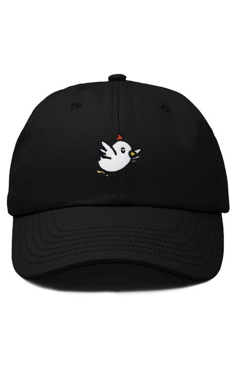 Chicken Embroidered Cotton Cap