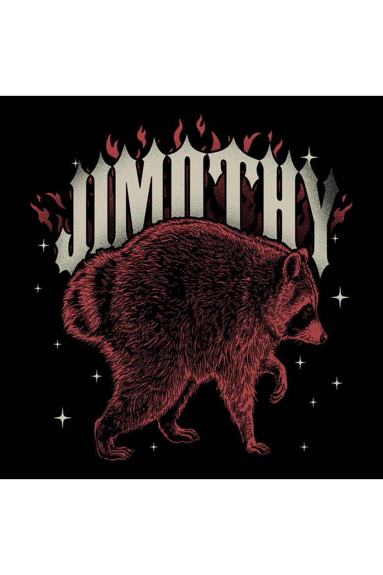 Men's Epic Jimothy the Raccoon Short Sleeve T-Shirt, Alternate, color, Black