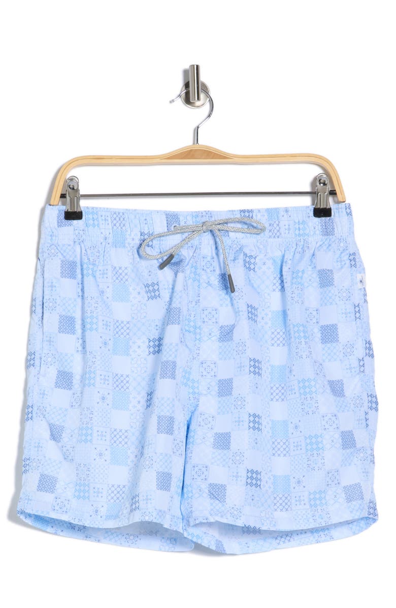 Vintage Summer Ponji Volley Swim Shorts, Alternate, color, Light Blue