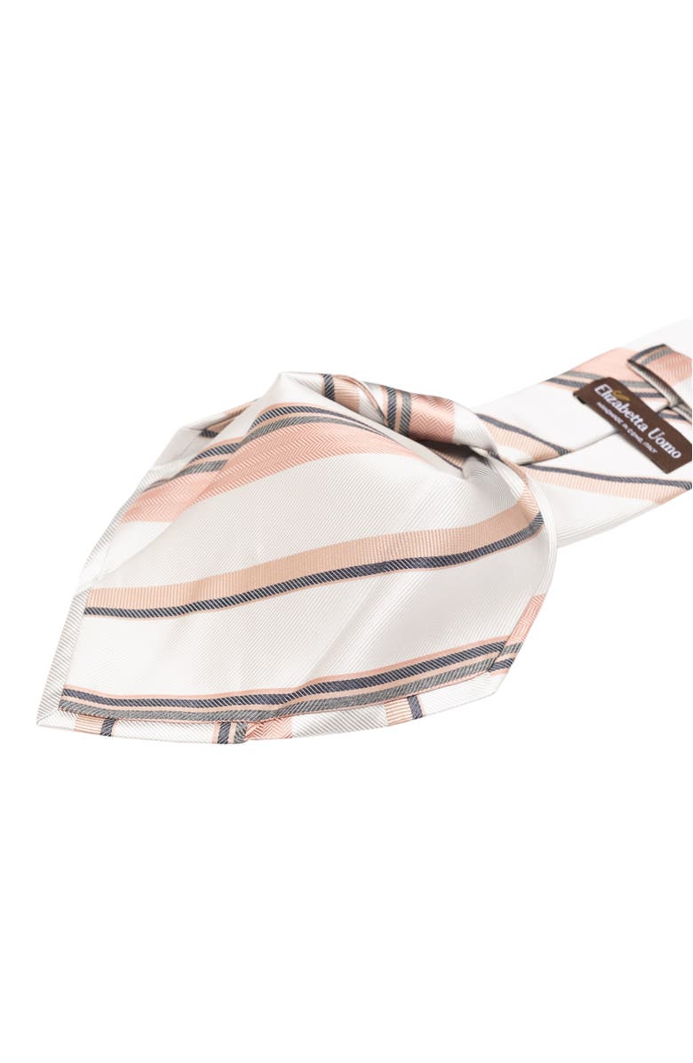 Elizabetta Taormina - Silk Jacquard Tie for Men, Alternate, color, Blush And Pale Grey