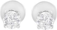 Haus of Brilliance 14K White Gold 1/2 Cttw Pie-Cut Diamond Solitaire Stud Earrings